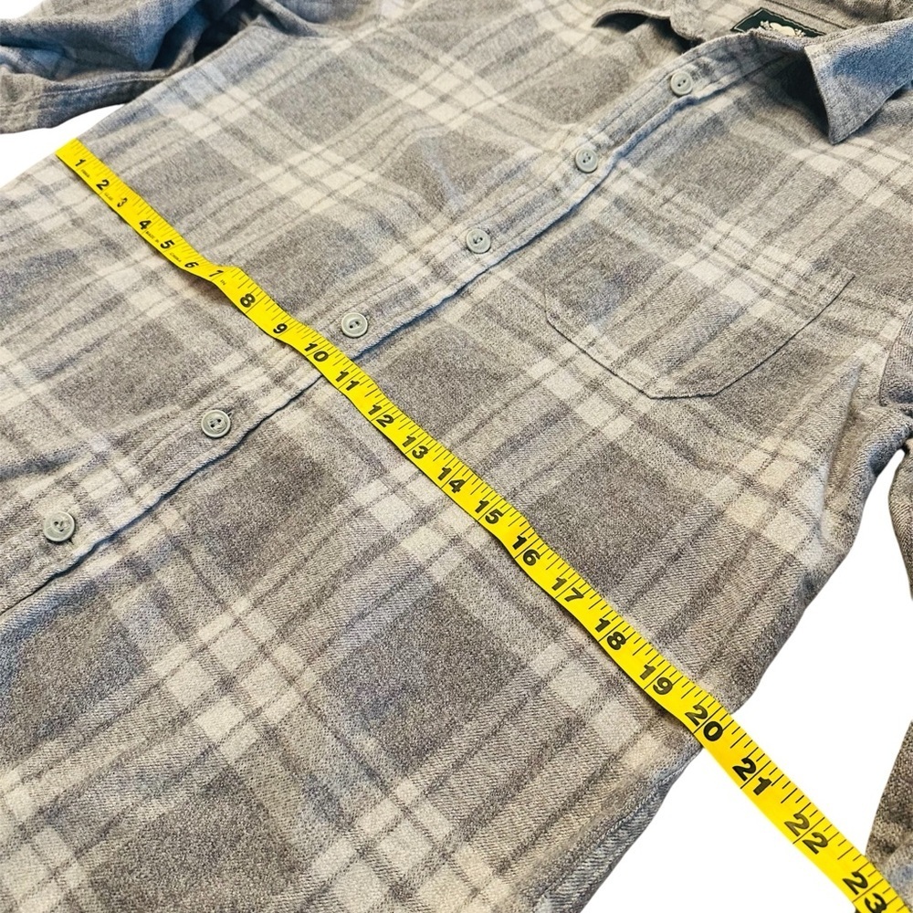 Roots Gray Plaid Button-Down Shirt Men’s Small - Picture 3 of 10